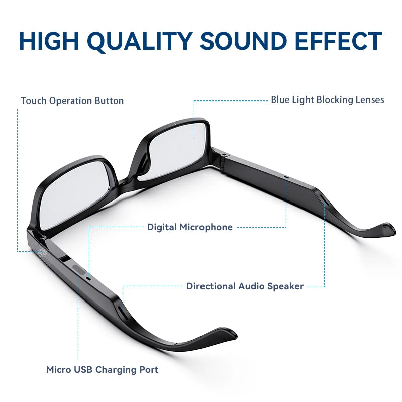 Bluetooth Smart Glasses Wireless Audio Hands-Free Call Stereo